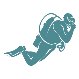 Wasseraktivität Tauchen Mann Silhouette PNG-Design