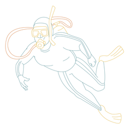 Gente de deporte de buceo de actividad de agua Diseño PNG