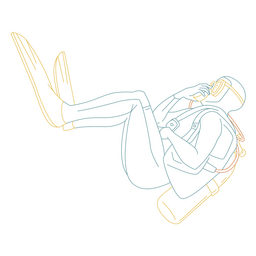 Gente de hombre de buceo simple Diseño PNG