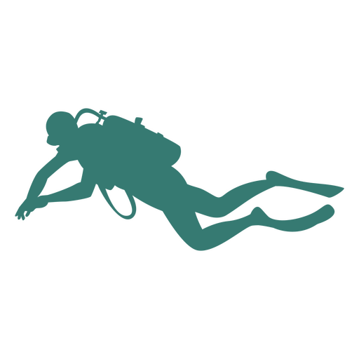 Silueta de natación de buzo Diseño PNG