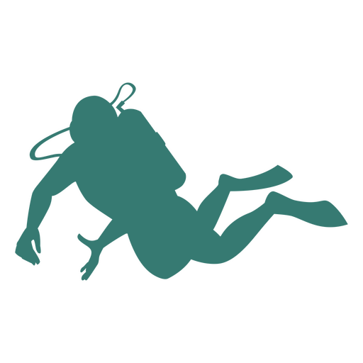 Silhueta de mergulhador realista Desenho PNG