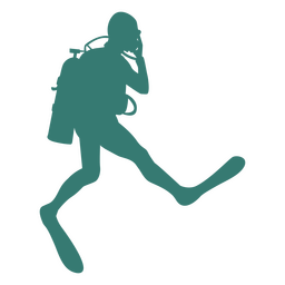 Scuba diver suit silhouette PNG Design