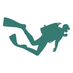 Silueta detallada de traje de buzo Diseño PNG