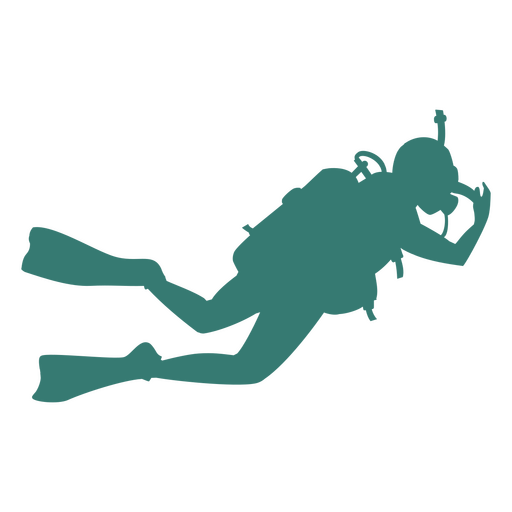 Diving gear detailed silhouette PNG Design