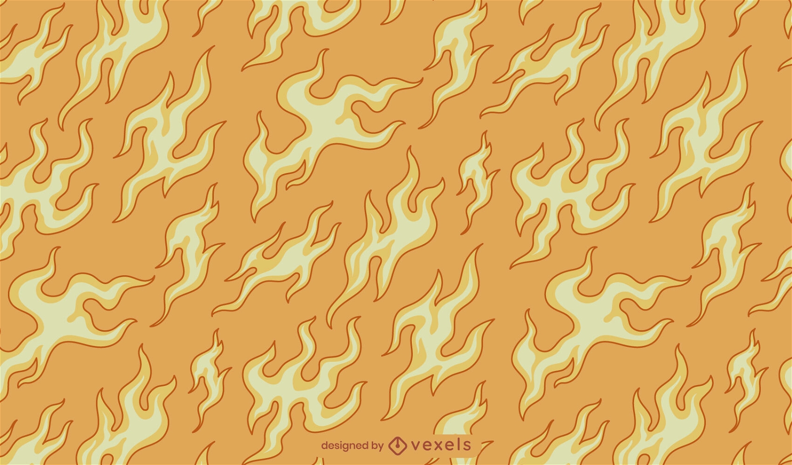 Fire flames nature pattern design