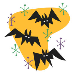 Retro-Fledermäuse PNG-Design