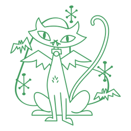 Nettes Vampirkatzenhaustier PNG-Design