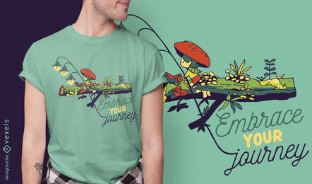 Umfassen Sie Ihr Reise-Zitat-T-Shirt-Design