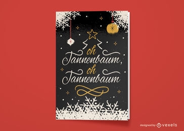 German christmas holiday greeting card