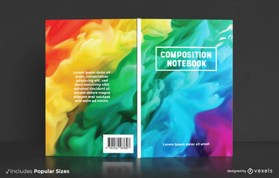 Watercolor rainbow book cover design