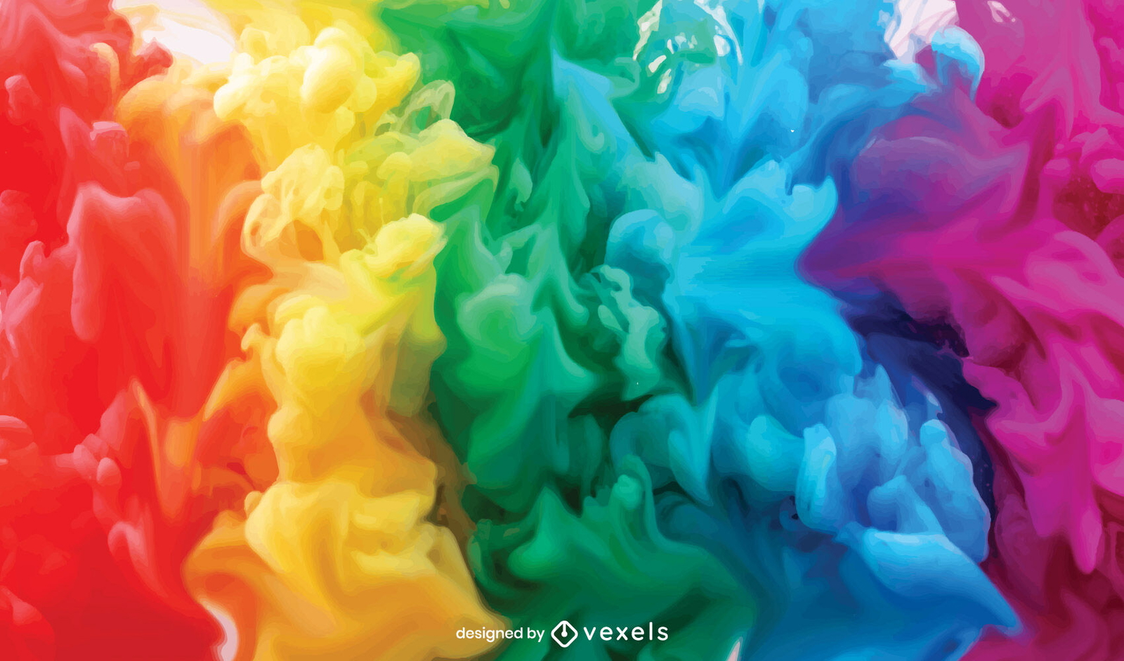 Rainbow smoke cloud background design