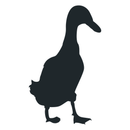 Pato andando silhueta detalhada Desenho PNG