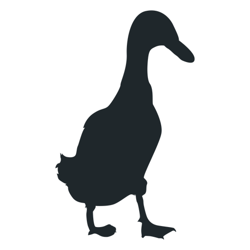 Duck walking detailed silhouette PNG Design