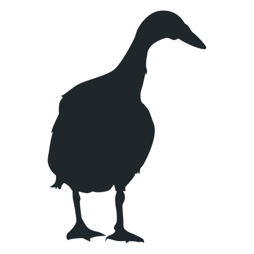 Silueta de pato negro Diseño PNG