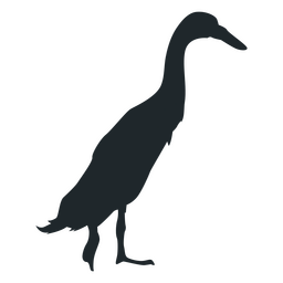 Duck black detailed silhouette PNG Design