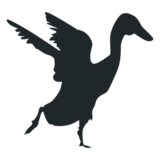 Laufende Silhouette der Ente PNG-Design