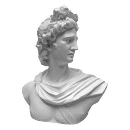 busto grego hiper-realista Desenho PNG