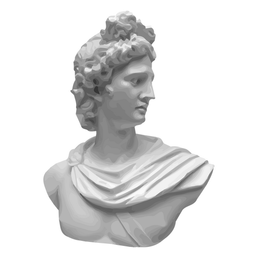 Busto griego hiperrealista Diseño PNG