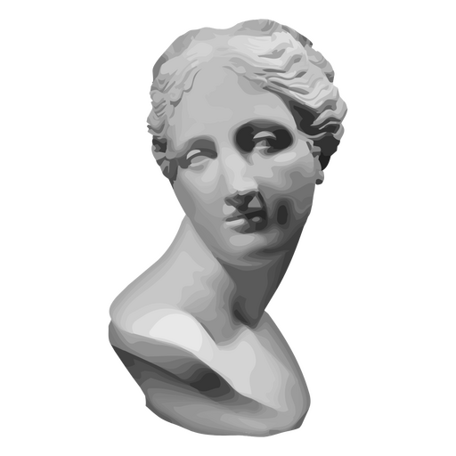 Hyperrealistische griechische Skulptur PNG-Design