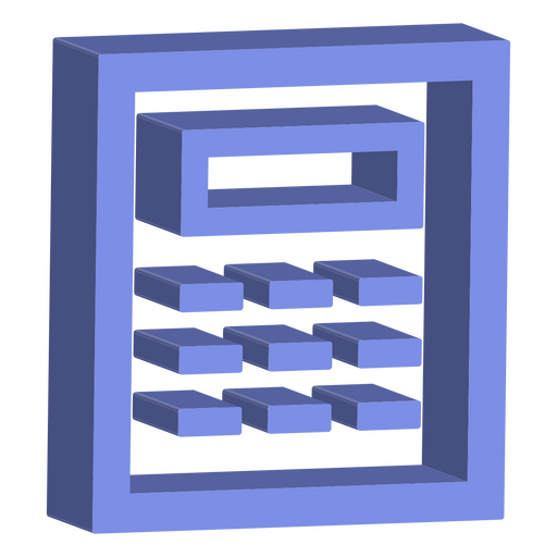 Icono de calculadora matemática Diseño PNG
