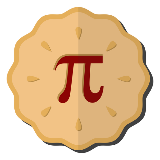 Ícone de matemática pi do número de torta Desenho PNG