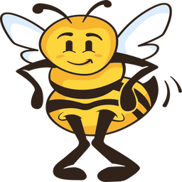 Cute Bee Cartoon PNG & SVG Design For T-Shirts