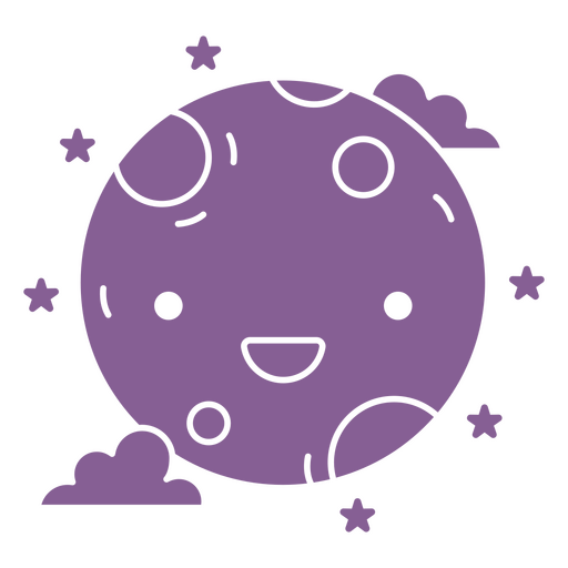 Cute halloween moon character PNG Design
