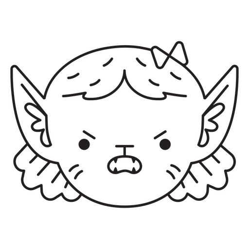 Werewolf simple Halloween character PNG Design