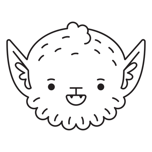 Cute werewolf cartoon character PNG Design