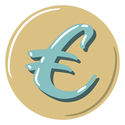 Euro symbol business icon PNG Design