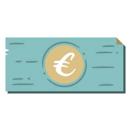 Icono de negocio de billete de euro Diseño PNG