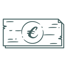 Einfaches Geschäftssymbol der Euro-Rechnung PNG-Design