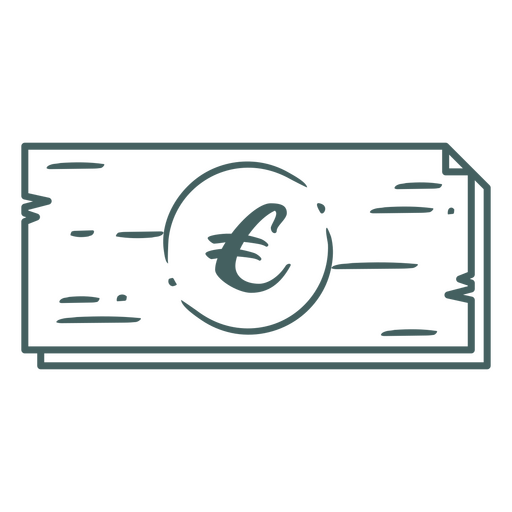 ícone de negócios simples de conta de euro Desenho PNG