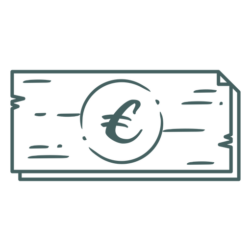 Icono de negocio simple billete de euro