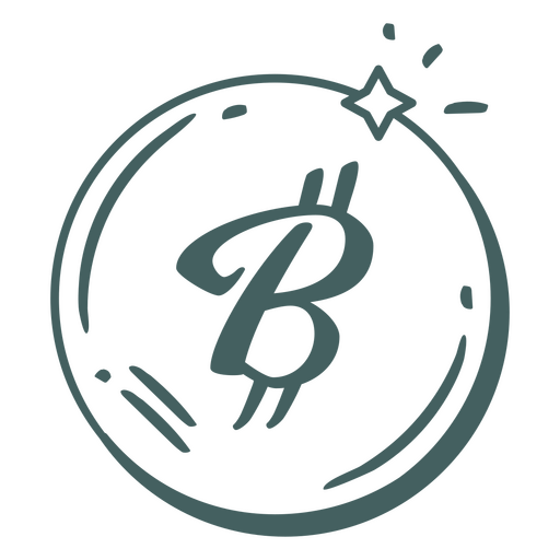Bitcoin-Münze einfaches Geschäftssymbol PNG-Design