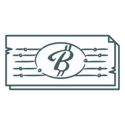 Icono de negocio simple factura Bitcoin Diseño PNG