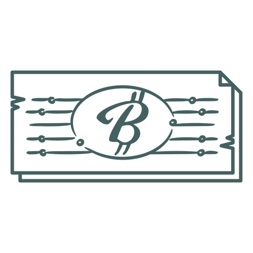 Bitcoin bill simple business icon PNG Design