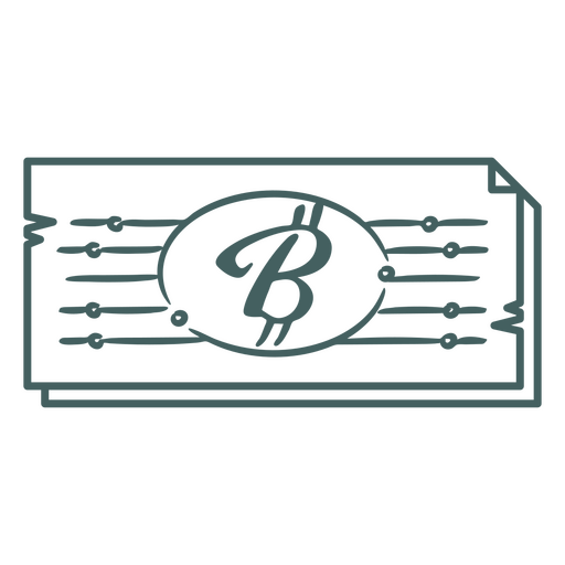 Icono de negocio simple factura Bitcoin