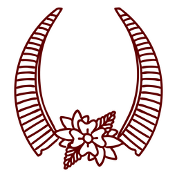 Devil floral horns PNG Design