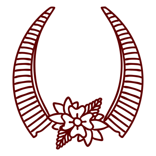 Cuernos florales del diablo Diseño PNG