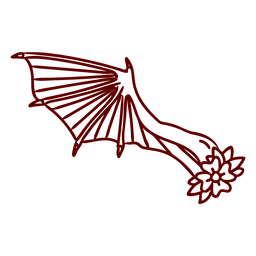 Floraler Teufelsflügel PNG-Design