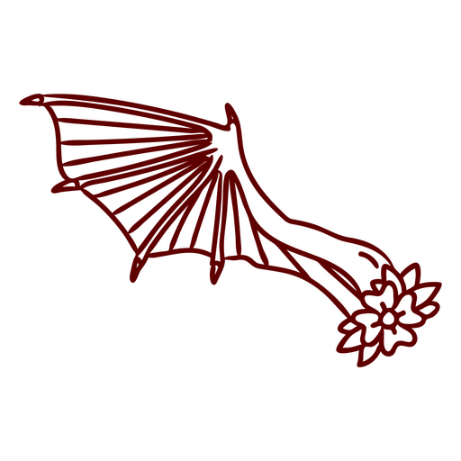 Floral devil wing PNG Design