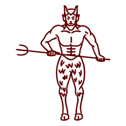 Devil man character PNG Design