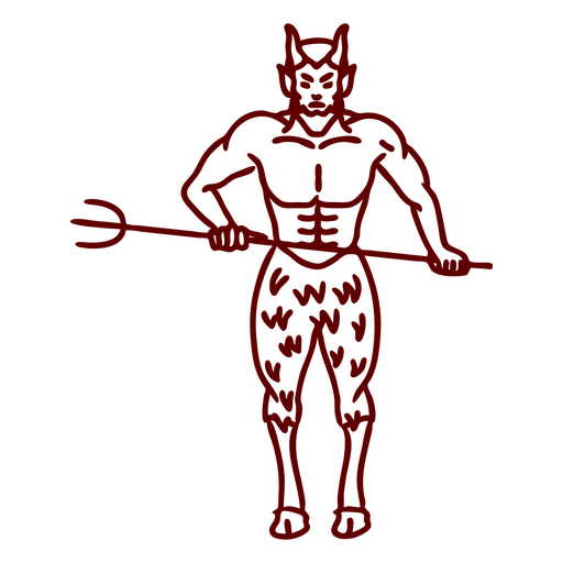 Carácter de hombre diablo Diseño PNG