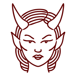Dibujos animados de señora diablo Diseño PNG