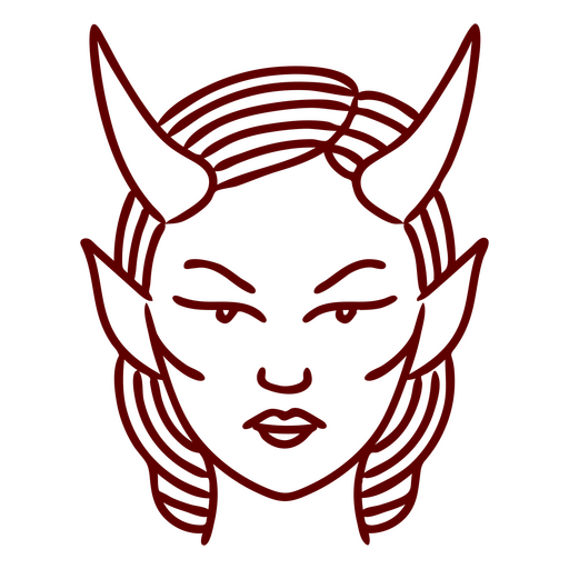 Lady devil cartoon PNG Design