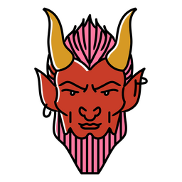 Gesicht des Teufelscharakters PNG-Design