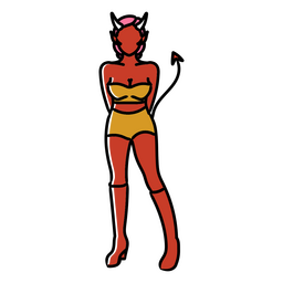 Personagem de jovem diabo Desenho PNG