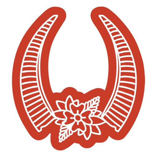 Floral devil horns PNG Design