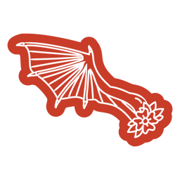 Recorte floral de asa de diabo Desenho PNG